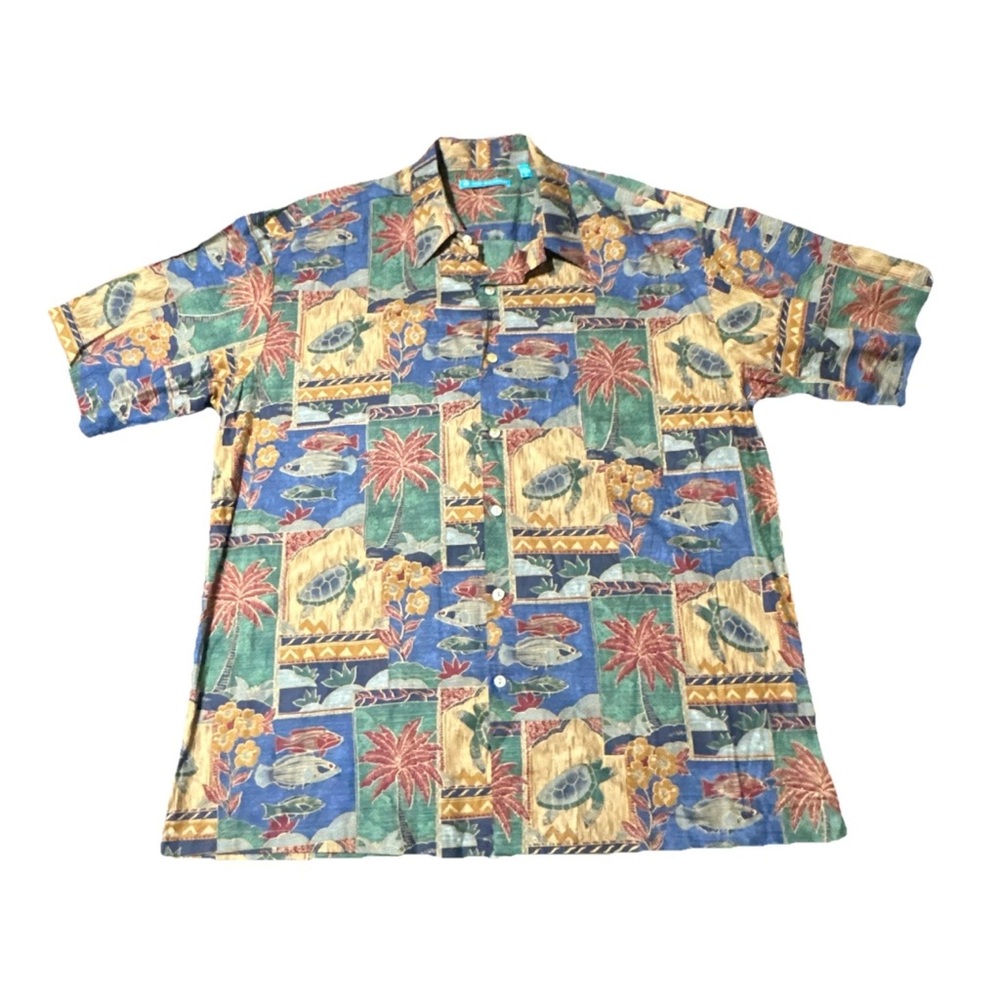 Tori Richard Men's L Honolulu Hawaiian Shirt Tropical 100% Cotton Short Sleeve